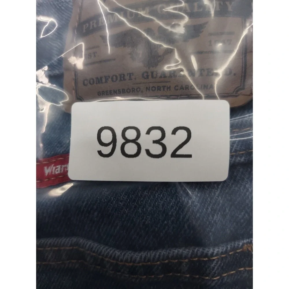 Wrangler Jeans Mens 38x36 Blue Cotton Straight Leg Work Wear Western Denim‎